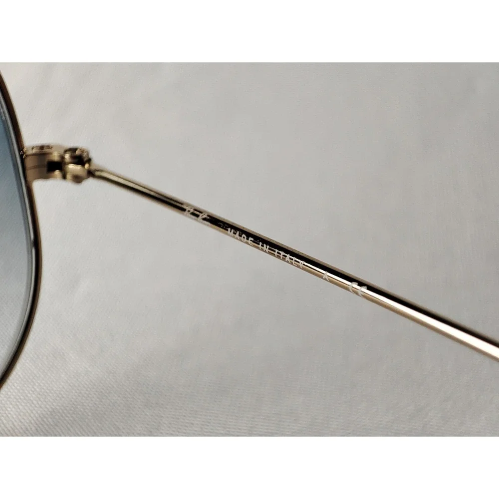 Ray-Ban RB3025 Aviator Large Metal 62mm 001/3F Gold Blue Gradient Oversized